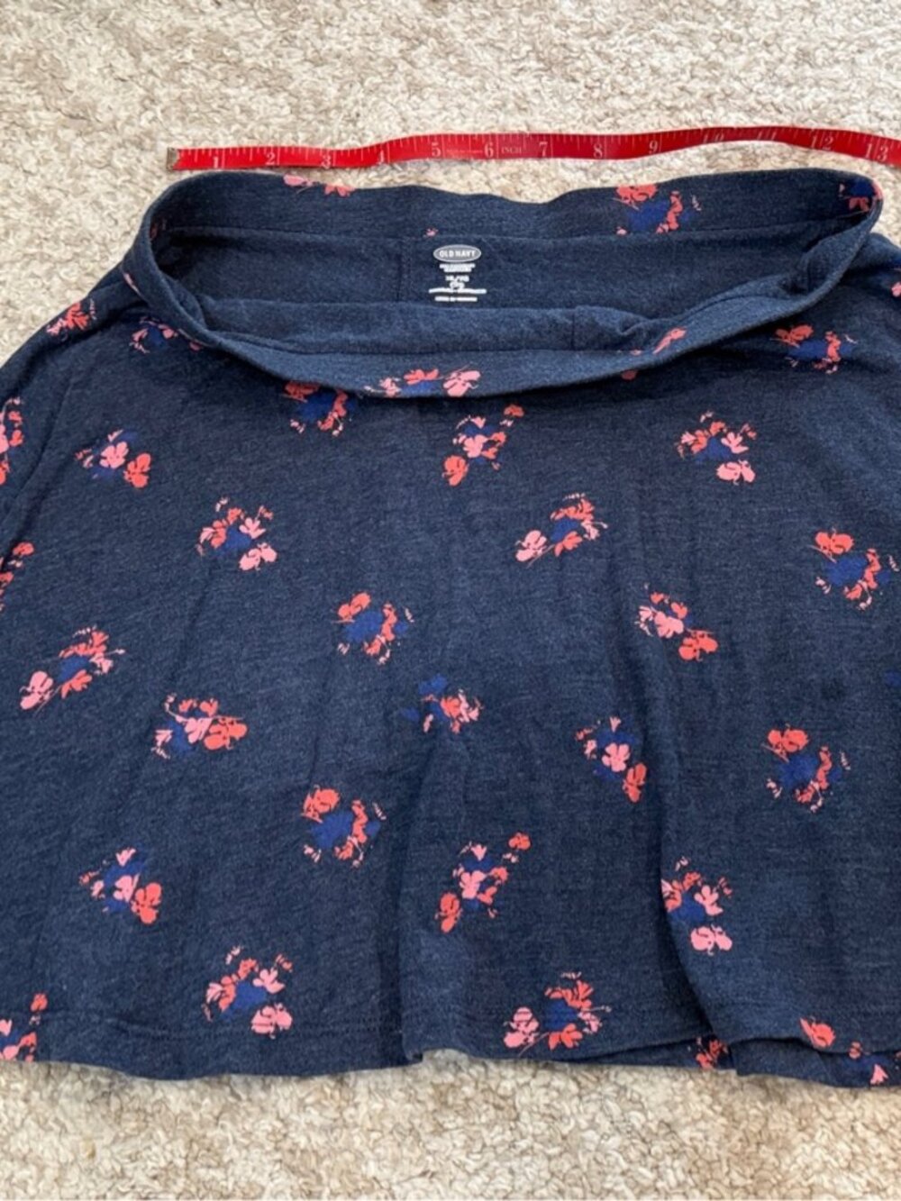 Old Navy Floral Skort - Size XS - Navy Blue Pink